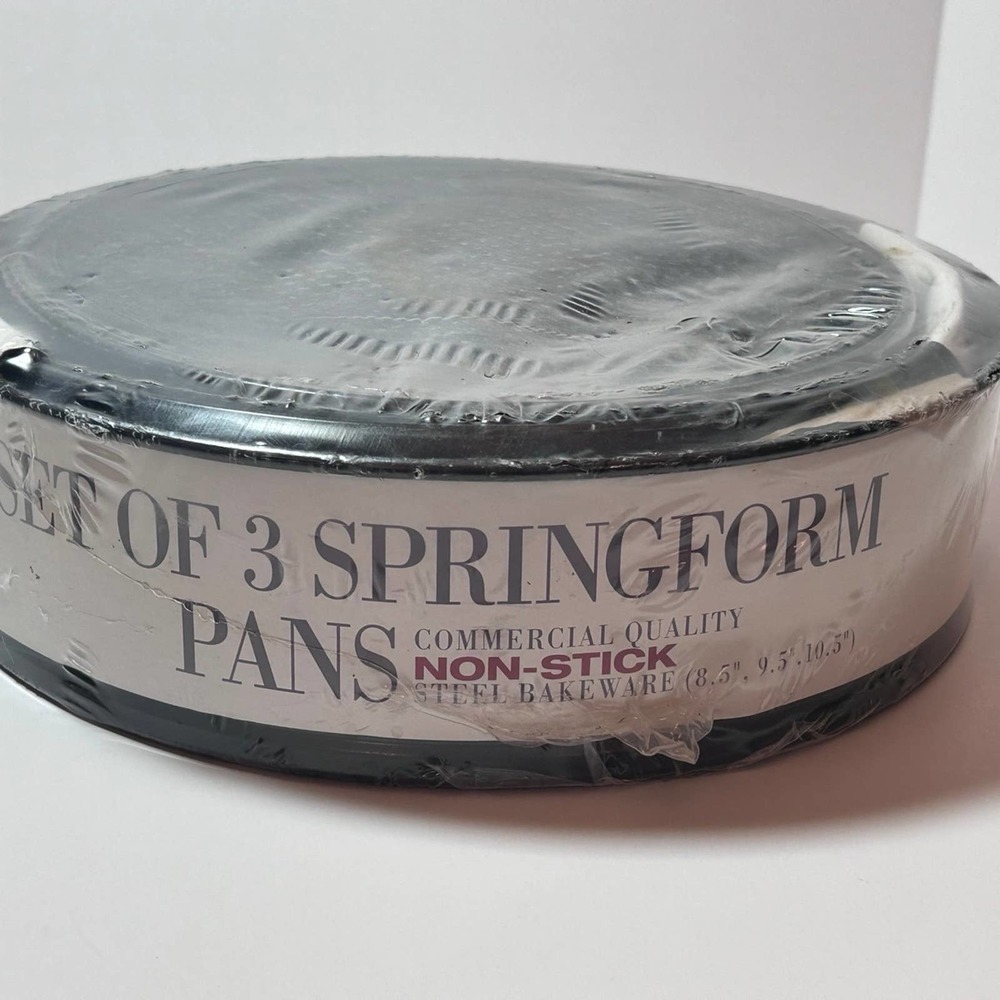 Bakers‎ Advantage Roshco Set of 3 Non-stick Steel Springform Pans